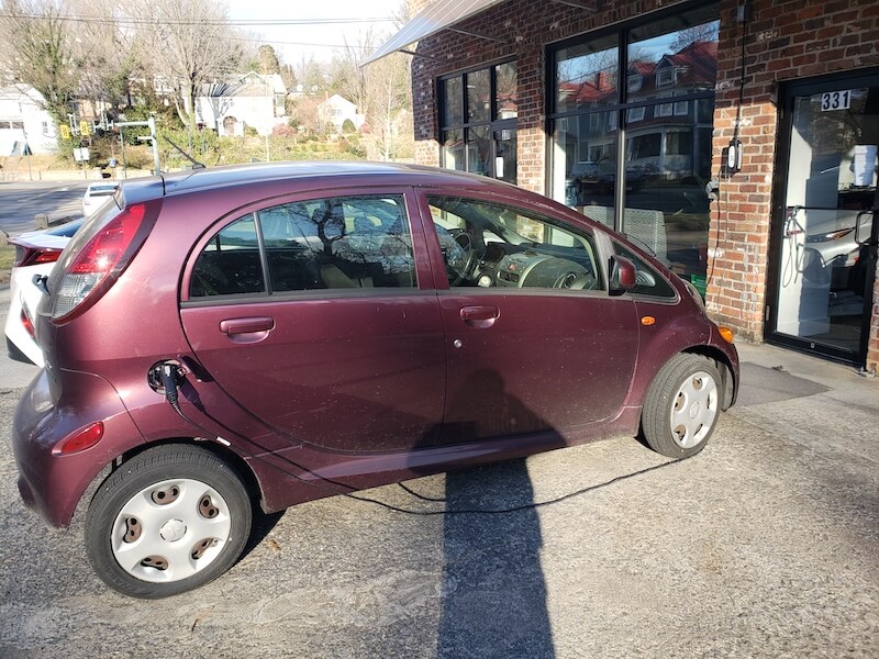 red car charging